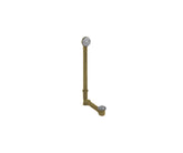 Economy Lift & Turn Style Bath Waste & Overflow Drain (Brass Body) - For Center Drain Tubs